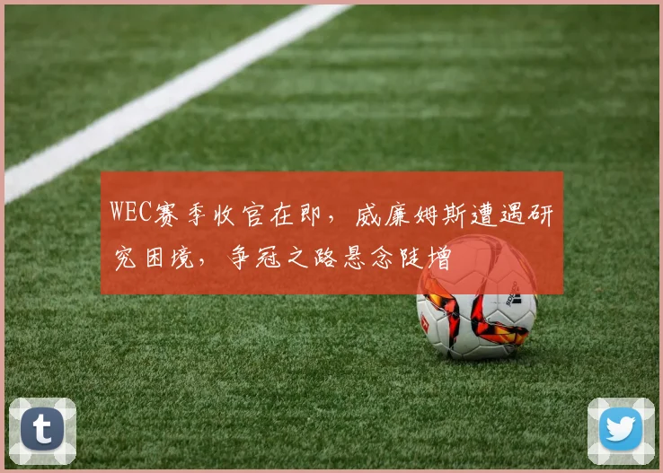 WEC赛季收官在即，威廉姆斯遭遇研究困境，争冠之路悬念陡增